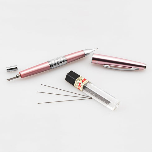 Pentel 10 - Elegant Automatic Pencil, 0.5mm, Glossy Metallic Pink (P1035BPP-BC)