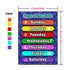 Bememo 4 Educational Learning Posters for Toddlers - Days of The Week, Shapes, Seasons, Weather