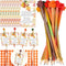 Thanksgiving Gifts Fall Pencils with Cute Fall Themed Designs, Mini Maple Leaf Erasers, Bulk Holiday Card for Coworker