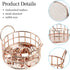 Rose Gold Binder Clip Holder, Mesh Desk Accessories, Desk top Metal Dispenser Organizer Desk Drawer Organizer, Small Office Supplies for School Office and Home, 2PCS
