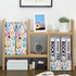 SUIN 4 Pack Foldable Magazine Holder, Seamless Floral Designed File-Boxes Desk File Organizer for Office, Home, School