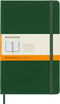 Moleskine Classic Notebook, Hard Cover, Large (5" x 8.25"), Ruled/Lined, Myrtle Green, 240 Pages