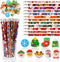 JULMELON 72PCS Christmas Party Favors Set, 36PCS Christmas Pencils with 36PCS Snowman Snowflake Erasers for Kids