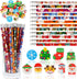 JULMELON 72PCS Christmas Party Favors Set, 36PCS Christmas Pencils with 36PCS Snowman Snowflake Erasers for Kids