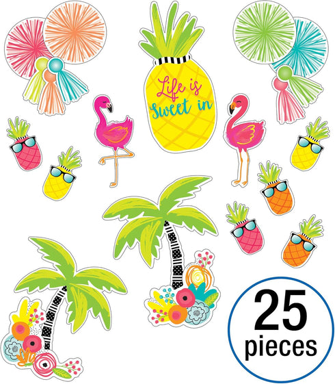 Schoolgirl Style - Simply Stylish Tropical | Life Is Sweet Bulletin Board Set, 25 Pieces by Schoolgirl Style
