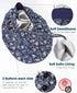 4 Satin Lined Scrub Cap for Women Extra Large Long Hair Surgical Nurse Cap Buttons
