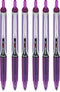 Pilot Precise V5 RT Retractable Rolling Ball Pens, Extra Fine Point, Purple Ink, 6 Pens