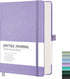 RETTACY Bullet Dotted Journal - A5 Dotted Grid Notebook, 320 Numbered Pages, 100 GSM Acid-Free Paper, Purple Leather