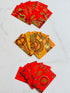 DRAWN 18 Pieces Vietnamese New Year Red Lucky Money Envelopes (Large Size 6.5"x3.5") - Bao Li Xi Tet