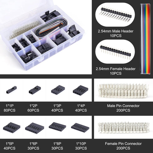Yangoutool JST Connector Kit, Crimping Tool Kit with 1550PCS Dupont & 460pcs JST-XH Connectors