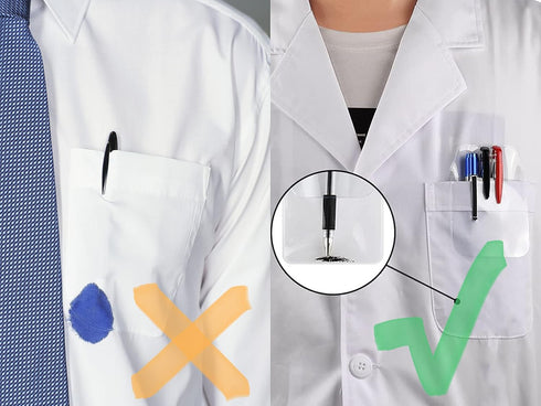 DS. DISTINCTIVE STYLE Shirt Pocket Protector - 10 Pieces PVC Pocket Protectors for School, Hospital, Office Supplies