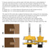 2Pcs Set 1/4 Inch Newdeli Shaker Rail and Stile Router Bit Shank Tongue and Groove Router Bits Professional Carbide