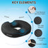 K.jots Tailbone Donut Seat Cushion - High Density Memory Foam, Hemorrhoid Relief & Relief, Sciatica, Postpartum