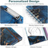 Hongri Clipboard Folio with Refillable Lined Notepad, Clipboards with 5 A4 Folders, Spiral Clip Board Portfolio, Blue