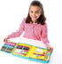 GirlZone Jumbo Rainbow Pencil Case for Girls, 43 Pieces, Arts & Crafts Filled Stationery