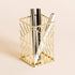 U Brands Vena Collection Metal Pencil Cup, Gold Desktop Accessory
