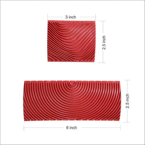Wood Graining Painting Tool, Rubber Empaistic Wood Grain Tool for Household Wall Art Paint 3"/6"(MS3)