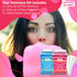 Concession Essentials /2lb 100 Cotton Candy Floss Sugar -Pink Vanilla and Blue Raspberry Jars Each Flavor with Paper