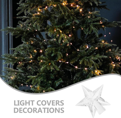 LIFKOME Bulbs 100pcs String Light Cover Star Shaped Fairy Lamp Shades Decorative String Light Covers Christmas Tree