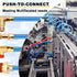 Siptenk 3/8" OD Tube 1/4" Side NPT Brass Tee Union DOT Air Fittings, 3PCS for Truck Trailers