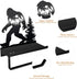 Ecqizer Bigfoot Sasquatch Metal Toilet Paper Holder with Shelf, Bigfoot Inspired Design Gifts Rustic Toilet Paper