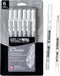 SAKURA Gelly Roll Gel Pens, Medium & Bold Tip Ink Pens for Journaling, Classic White Ink, 6 Pack