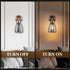 Kasiqilight 6 Inch Flush Mount Wall Sconce Smoked Grey Retro Vanity Light with Clear Glass Shade Hardwired Bathroom