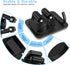 4 Pack Stainless Steel Broom Holder Wall Mount - Heavy Duty Utility Rack for Home, Kitchen, Garage Organization (Black)