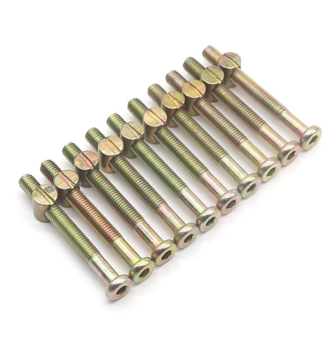 binifiMux 10-Pack M8 x 70mm Hex Drive Socket Cap Furniture Bolt Scrws Barrel