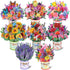 8 Pack Paper Flower Pop Up Cards, Flower Bouquet Card Popup 3D