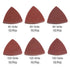 60pcs Triangular Hook & Loop Sandpapers, 40/60/80/100/120/150 Grits Aluminum Oxide Sanding Pads