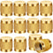 1/4 Flare Cap, Round Brass with Neoprene O-Ring Seal, HVAC Valve Caps, Refrigerant Locking Caps (10 PCS)