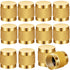 1/4 Flare Cap, Round Brass with Neoprene O-Ring Seal, HVAC Valve Caps, Refrigerant Locking Caps (10 PCS)