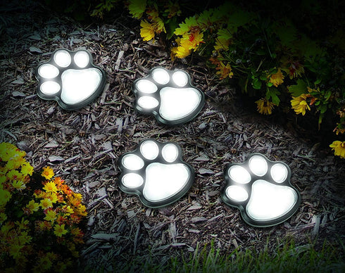 IdeaWorks JB7356 Solar Paw Print Outdoor Lights, Black by IdeaWorks