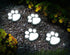 IdeaWorks JB7356 Solar Paw Print Outdoor Lights, Black by IdeaWorks