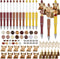 Beadable Highland Cow Pens Bulk - 12 Sets of Multicolor Gel Ink Pens for Kids & Students, Black Ink