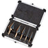 Zhushan 5pcs Step Drill Bit Set, High Speed HSS Cobalt Multiple Hole Sizes with Aluminum Case