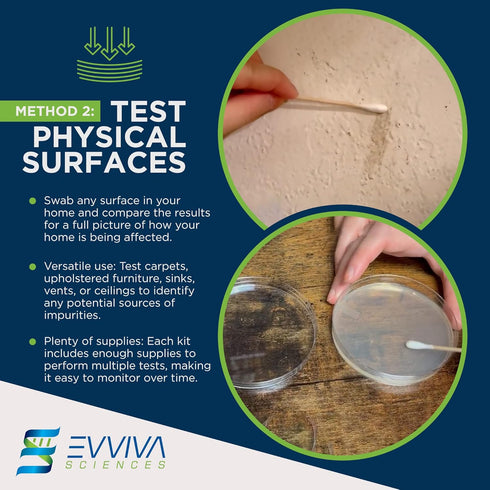 Evviva Sciences Mold Test Kit for Home, 5 Simple Detection Tests with Optional Lab Analysis