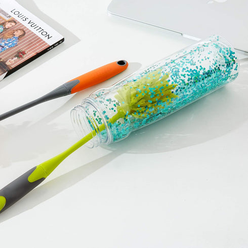 PURE Deluxe Bottle Cleaning Brush, Lime Green, 12 x 5 inches