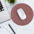 Round Mouse Pad, Non-Slip Mat with Premium Stitched Edge, Waterproof Thickened PVC Leather for Office/Home, 8.66" Dark