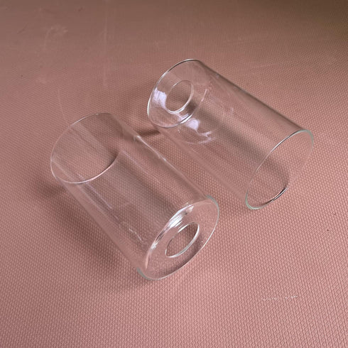 MISUOVERRE 2 pack, 1-5/8-inch 4, 6.5" Clear Glass Cylinder Shade, Pendant Lights Shade Fixture Replacement Globes