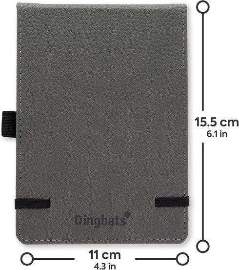 Wildlife Grid Reporter A6 Notebook - PU Leather Hardcover Pocket Journal with Elastic Closure