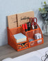 EasyPAG Orange Desk Organizer, Mesh Caddy with 6 Compartments and 1 Drawer for Office, Home, School