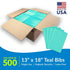 917410 4 13 18 (Pack 500) 3-Ply TIDI Ultimate Dental Bib, Teal, Layers, W x L of Disposable Dental Bibs Embossed Tissue