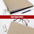 Vienrose 3 Ring Binder, 1 Inch Round Rings, Durable Binder with Linen Cover, Holds 8.5" x 11" Paper, Khaki