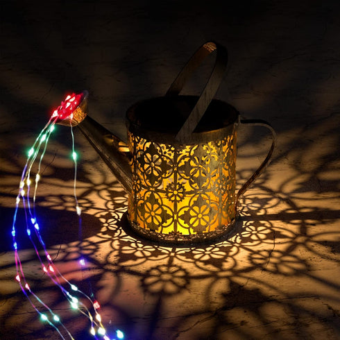 8 IP65 Merear Solar Watering Can Lights Outdoor with Multi-Color Changing Modes, Waterproof Landscape Light Garden