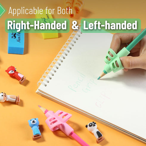 4 Pack 4 Mr. Pen- Pencil Grips for Kids Handwriting, with Clips, Pencil Grips
