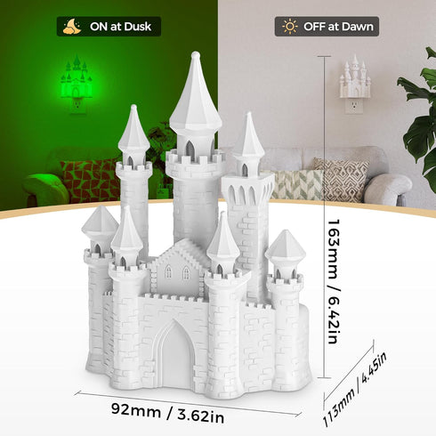 Wall,3D Light,10-Color 3 Dimmable DORESshop Night Lights Plug into Printed Castle RGB Night Change NightLight, Level