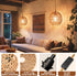 Maliralt 16.4ft Hanging Lamps Rattan Pendant Light Hanging Lights Plug in Cord Pendant Light Fixture Plug Into Wall