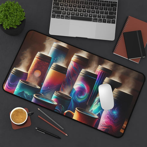 GENERIC Vibrant Color-Changing Thermal Mugs Desk Mat - Premium Smooth Surface for Adults